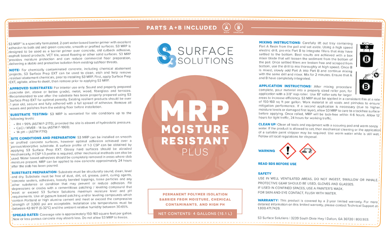 MRP-Moisture Resistant Plus MRP-Moisture Resistant Plus